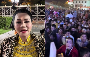 Nữ NSƯT từ Mỹ về, ra Quảng Nam cả nghìn khán giả đổ tới, ngồi bệt hết xuống đất