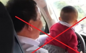 Cho trẻ em lái ô tô hoặc bồng con trên xe ô tô là tự rước hiểm họa