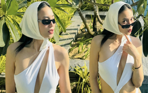 Ninh Dương Lan Ngọc hở bạo với bikini cắt xẻ cực cháy, vòng 1 lấp ló "đốt mắt" người nhìn