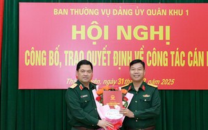 Điều động, bổ nhiệm 12 cán bộ Quân khu 1