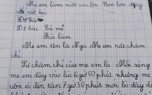 Học sinh tiểu học tả mẹ "uốn éo trên giường" khiến cư dân mạng ngượng chín mặt: Đọc đến đoạn kết thì ai cũng ngã ngửa