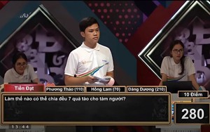 Làm sao để chia đều 7 quả táo cho 8 người?
