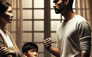 Các con giấu giếm đi nhặt ve chai để kiếm tiền mua sách vở, bố biết chuyện liền đánh mẹ vì cho rằng cố tình làm nhục mặt chồng