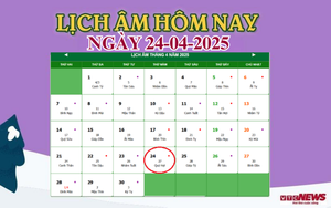 Lịch âm 24/4 - Âm lịch hôm nay 24/4 chính xác nhất - lịch vạn niên 24/4/2025