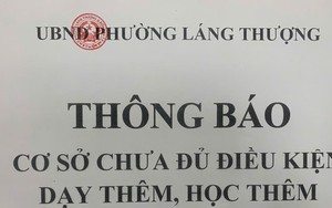 Tạm đình chỉ hoạt động trung tâm dạy thêm 600 học sinh phố Chùa Láng