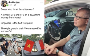 Gặp đoàn xe điện Việt phượt xuyên Đông Nam Á, người Singapore nói: "Tôi rất tự hào về VinFast"