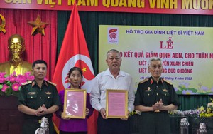 Con gái liệt sĩ nghẹn ngào nhận kết quả giám định ADN của cha sau hơn 50 năm tìm kiếm