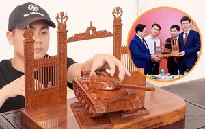 ‘Ông bố thợ mộc’ làm mô hình xe tăng gỗ tặng Thủ tướng mừng 30/4: ‘Dùng AI thiết kế, tăng công suất làm gói gọn mất 1 tuần’