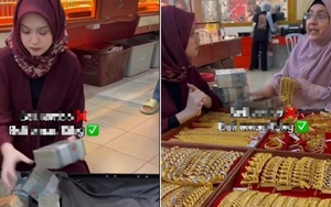 Xôn xao hình ảnh người phụ nữ mang vali tiền mặt để mua 15kg vàng ở Malaysia