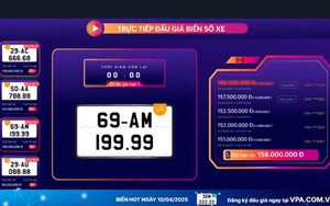 Lần đầu tiên lên sàn, nhiều biển xe máy được 'chốt' mức giá hơn 100 triệu đồng