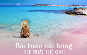 Có 1 bãi biển cát hồng lọt Top đẹp nhất thế giới: Vẻ đẹp cực thơ không cần chỉnh màu, sắp vào mùa đông khách