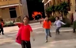 Xe ô tô của hiệu trưởng bất ngờ bốc cháy trong sân trường
