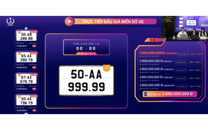Biển số xe máy siêu đẹp 50AA-999.99 trúng đấu giá 2,68 tỷ đồng