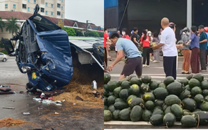 Vụ xe tải chở dưa hấu gặp nạn tại Nghệ An: Tài xế xe tải không qua khỏi, người vợ đang được điều trị tại viện