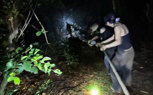 Giải cứu nhóm người đi lạc trên núi sâu trong đêm ở Hà Nội
