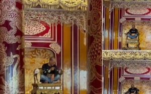 Xôn xao hình ảnh người đàn ông ngồi lên ngai vàng - Bảo vật Quốc gia ở Đại nội Huế