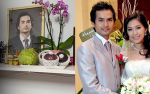 Vợ Đức Tiến đứng trước bàn thờ chồng, uất ức vì bị nói cắm sừng chồng, lấy chồng mới