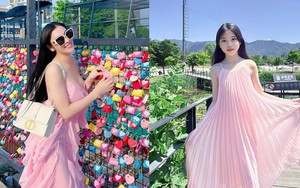 MC Kim Huyền Sâm đăng loạt ảnh du lịch Hàn Quốc cùng con, 40 tuổi trẻ đẹp như 20