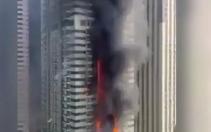 Cháy lớn tại tòa tháp 67 tầng ở Dubai, hơn 3.800 người sơ tán
