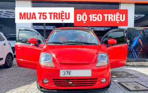 Cận cảnh Chevrolet Spark độ hết 150 triệu đồng: Vô-lăng AMG G63 giá 25 triệu đồng, cửa gió điều hòa Mercedes-Benz 6 triệu, mất 1 năm mới hoàn thành