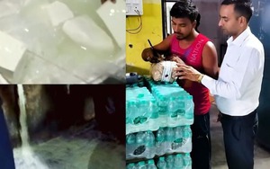 Bất ngờ đột kích nhiều xưởng sản xuất thực phẩm, thu giữ 2,5 tấn phô mai và 13.000 lít nước uống đóng chai giả