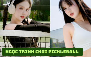 Ngọc Trinh chơi pickleball từ 6h sáng nhưng đánh bóng thì ít “đánh vào quảng cáo” thì nhiều