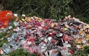 Kết quả kiểm tra các cửa hàng C.P ở Bình Dương; Loạt thuốc, TPCN bỗng thành rác ven đường