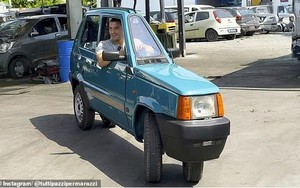 Cận cảnh xe điện siêu mỏng Fiat Panda như chỉ có trong phim