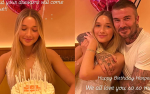 Victoria tung ảnh mới toanh Harper Beckham trong vòng tay bố đón tuổi 14, visual "tiểu thư tài phiệt" sang - xịn gây sốt