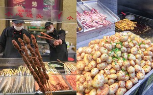 Khách Việt thảng thốt khi gọi xiên nướng ven đường ở Trung Quốc: "Tôi không biết nuốt kiểu gì luôn"