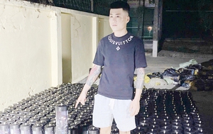 Bắt giữ nam thanh niên vận chuyển trái phép 384 bình khí cười