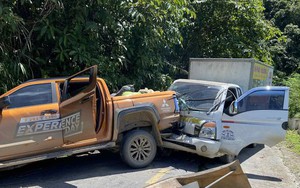 Tai nạn liên hoàn giữa 3 xe ô tô đang đi cứu trợ người dân vùng lũ