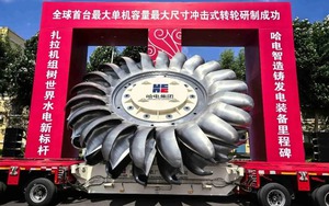 Kỳ tích của Trung Quốc: Tuabin 80 tấn ‘ra đời’ sau 4 năm, công suất 500 MW lớn nhất thế giới, nâng hiệu suất đập thuỷ điện lên trên 92,6%