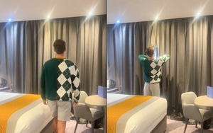 Hơn 152 triệu người "đứng hình" trước cảnh tượng hiện ra sau tấm rèm phòng khách sạn mà vị khách Tây đặt