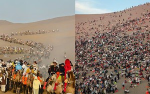 Không phải kiến, đây là biển người chen chúc nhau chỉ để chứng kiến cảnh tượng “nghẹt thở” tại Trung Quốc