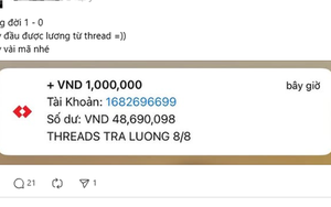 Dân tình liên tục khoe được mạng xã hội Threads trả lương đến vài chục triệu đồng: Có thật không?