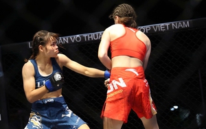 Cận cảnh 'nữ chiến binh' Việt Nam đấm túi bụi, lên gối hạ gục võ sĩ Nga