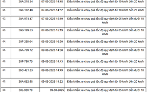 354 xe có biển số sau nhanh chóng nộp phạt nguội theo Nghị định 168: Vi phạm cùng 1 lỗi mức phạt lên tới 8 triệu đồng