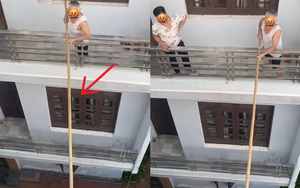 Người đàn ông dùng gậy dài ngăn hàng xóm mở cửa, khi biết nguyên nhân netizen lập tức "quay xe"