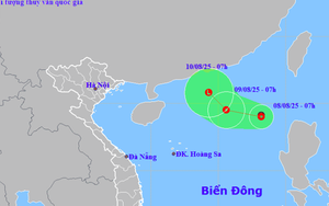 Xuất hiện áp thấp nhiệt đới mạnh cấp 8 trên Biển Đông
