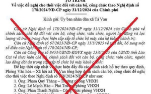 Thực hư tờ trình cho thôi việc 9 cán bộ khiến dư luận xôn xao