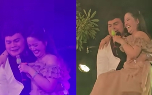 Con gái nuôi cố nghệ sĩ Vũ Linh được một nam NSƯT bế trên sân khấu, ai cũng la lớn