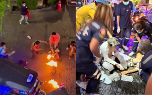 Cặp đôi bất ngờ bị tạt dung môi, thiêu sống ngay trước trung tâm thương mại khi đi du lịch tại Thái Lan