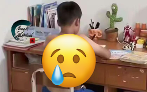 Bức ảnh cậu bé ngồi học ngay ngắn gây bão mạng: Nhiều người định khen thì vội "quay xe" vì 1 chi tiết... sai sai!