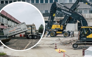 Công trường với 25.000 m3 vật liệu được san phẳng mà không tốn một giọt xăng dầu: Thế giới chưa có tiền lệ