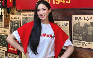 Visual sáng bừng hoà chung không khí yêu nước của hotgirl bóng chuyền Nguyễn Thị Phương