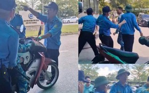 VIDEO: Nhóm bảo vệ đánh hội đồng người đi xe máy chở bệnh nhân trước sảnh bệnh viện