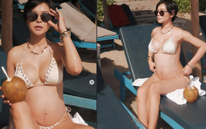 Bỏng mắt trước bộ ảnh bikini của "mẹ bầu hot nhất Vbiz hiện nay", thần thái không có điểm nào để chê