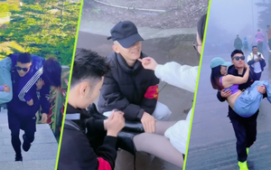 Leo núi kiểu mới ở Trung Quốc: Bỏ tiền thuê trai trẻ cõng, bế, mát-xa tận tình khiến dư luận dậy sóng