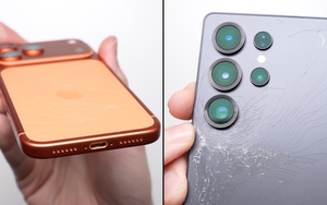 Drop test iPhone 17 Pro Max với Galaxy S25 Ultra để thấy khung nhôm mới và titan khác nhau đến mức nào